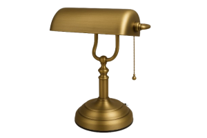 מנורת שולחן בנקאי נחושת