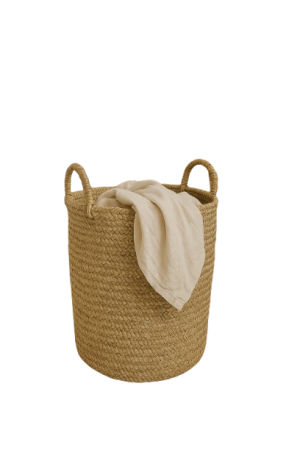 סל כביסה עגול קש