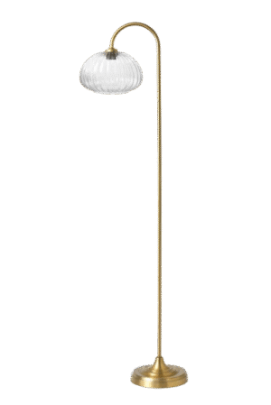 מנורה עומדת קשת נחושת+ זכוכית 407