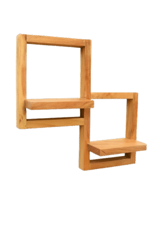 מדף מסגרת עץ זוגי