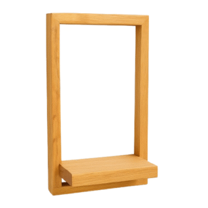 מדף מסגרת עץ יחיד