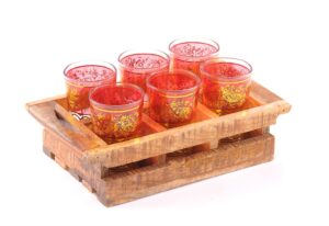 מעמד כוסות עץ אגדיר