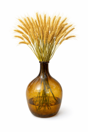 אגרטל זכוכית אמבר בינוני