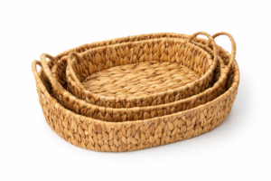 סט מגשים ראטן שלישייה אובלי