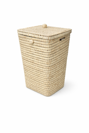 סל כביסה +מכסה ראטן